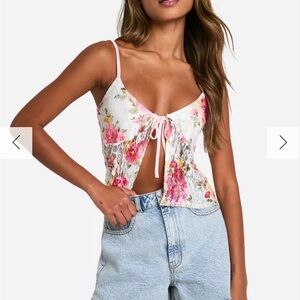 FLORAL PRINTED LACE CAMI